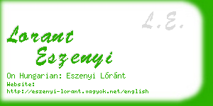 lorant eszenyi business card