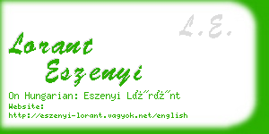 lorant eszenyi business card